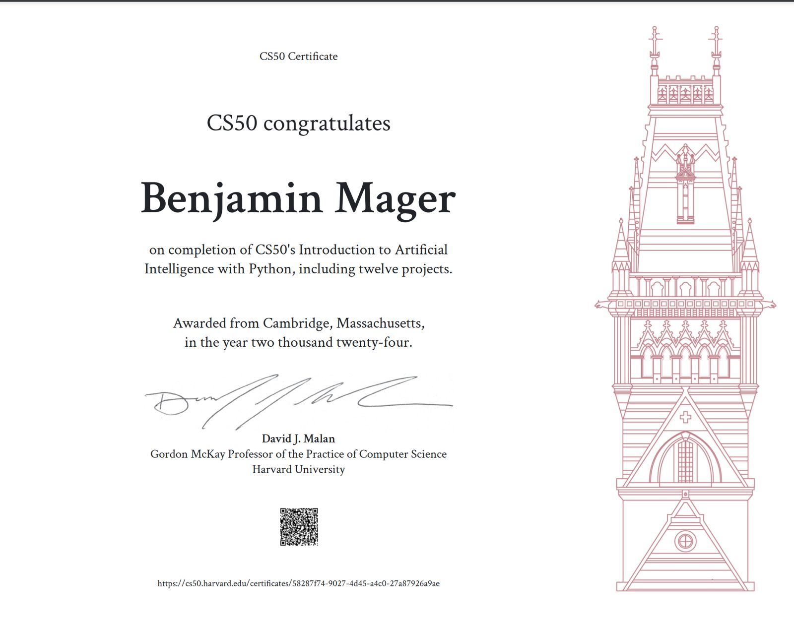 Harvard AI Certificate