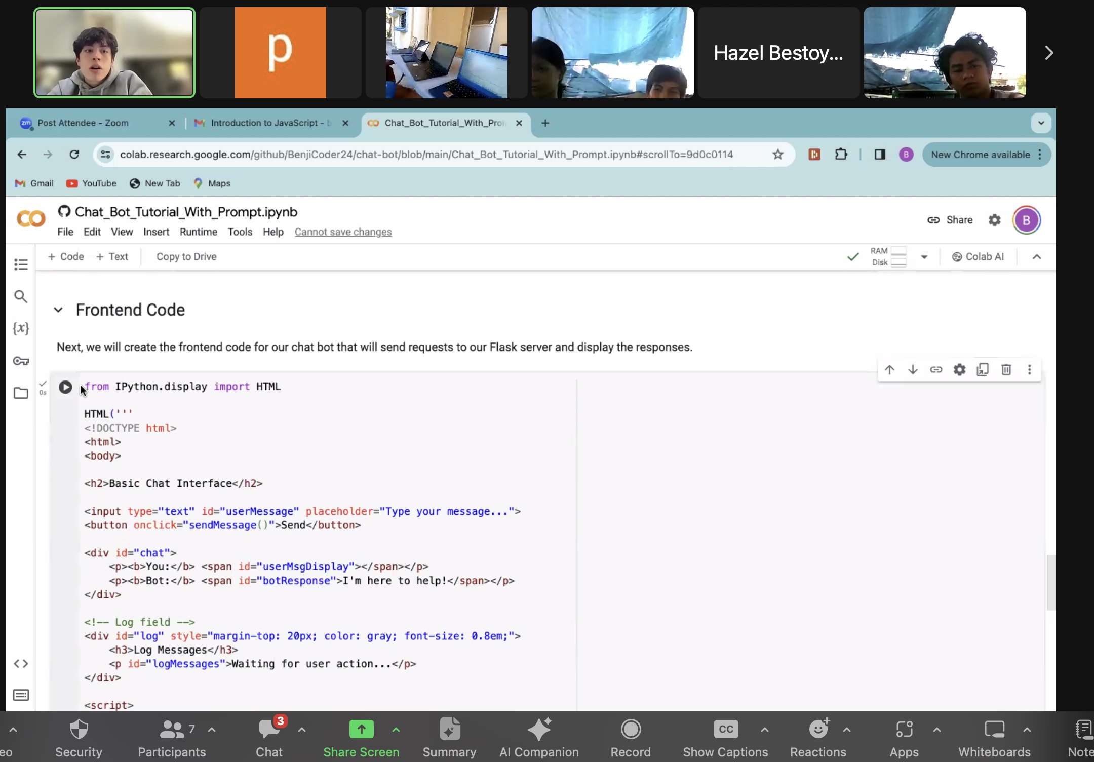 Live Session Screenshot
